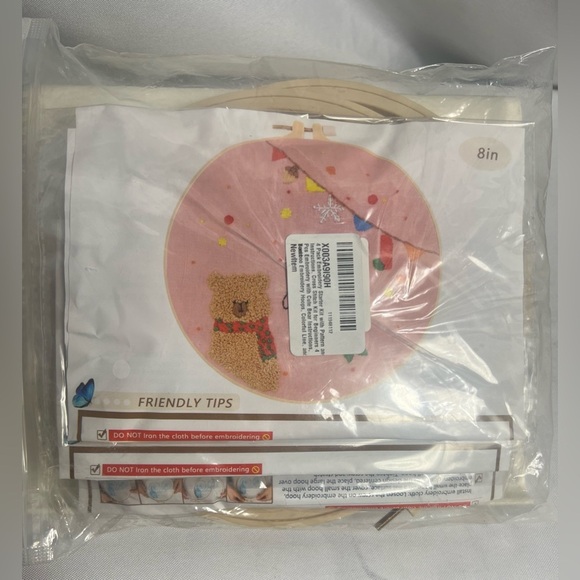 Embroidery Starter Kit 4 Pack Crosstitch Include Patterns,Instruction, Hoops - Picture 3 of 3